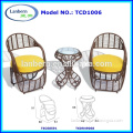 PE Wicker Modern Leisure 2pcs chairs 1pc table Outdoor Rattan Garden Furniture TCD1006